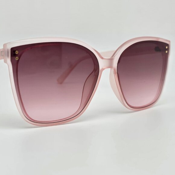 Vince Camuto VC1020 Crystal Matte Pink Frame Brown Lens Cat Eye Sunglasses 61mm - Picture 6 of 13